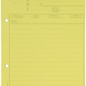 ELCO Telefonblock mit Uhr A5 74584.79 gelb, 65gm2 5x80 Blatt