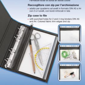 ELCO Reissverschlusstasche Velobag 74802.20 schwarz, A5 160x221mm