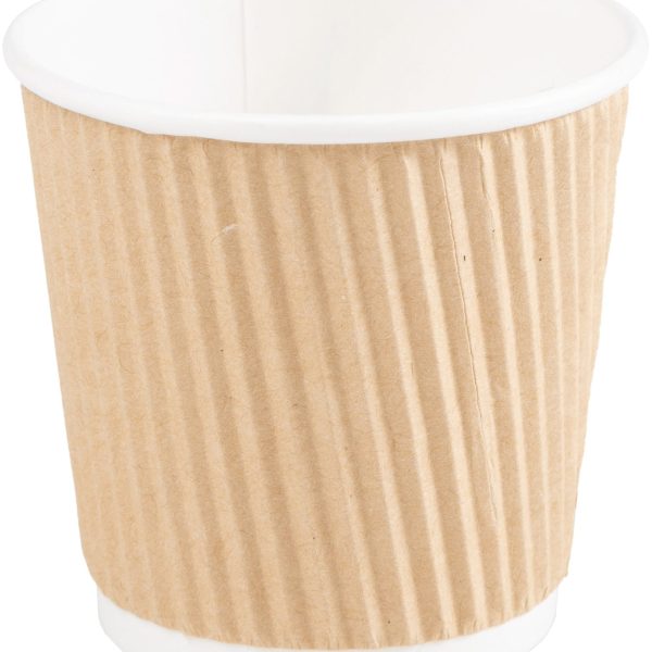 ELCO Coffee to Go Becher 1dl 89220100-097 braun, gerippt, 12Stk.
