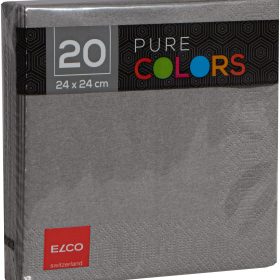 ELCO Serviette Zelltuch 24x24cm PC234020-011 3-lagig, grau 20Stk.