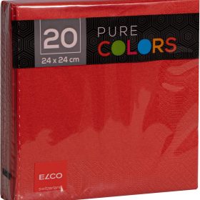 ELCO Serviette Zelltuch 24x24cm PC234020-020 3-lagig, rot 20Stk.