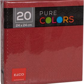ELCO Serviette Zelltuch 24x24cm PC234020-025 3-lagig, bordeaux 20Stk.