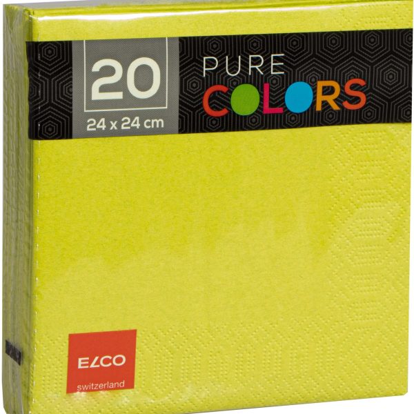 ELCO Serviette Zelltuch 24x24cm PC234020-213 3-lagig, kiwi 20Stk.