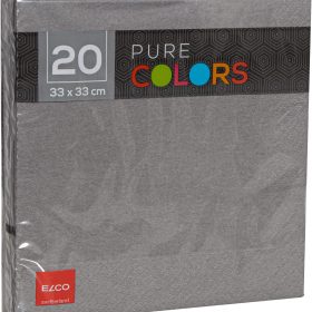 ELCO Serviette Zelltuch 33x33cm PC334020-011 3-lagig, grau 20Stk.