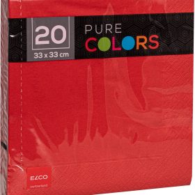 ELCO Serviette Zelltuch 33x33cm PC334020-020 3-lagig, rot 20Stk.
