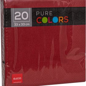 ELCO Serviette Zelltuch 33x33cm PC334020-025 3-lagig, bordeaux 20Stk.