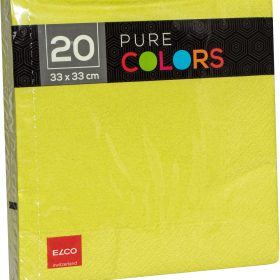ELCO Serviette Zelltuch 33x33cm PC334020-213 3-lagig, kiwi 20Stk.