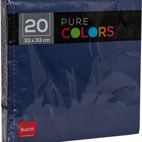 ELCO Serviette Zelltuch 33x33cm PC334020-465 3-lagig, dunkelblau 20Stk.