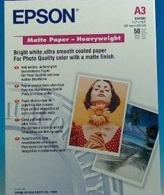 EPSON Matt Paper heavy weight A3 S041261 InkJet 167g 50 Blatt