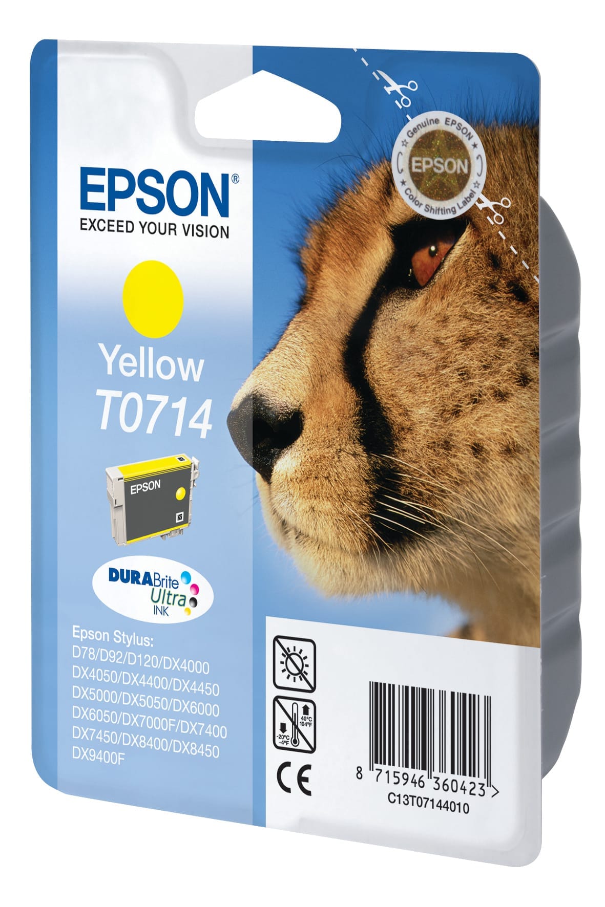 EPSON-T071440-8715946624549 EPSON Tintenpatrone yellow T071440 Stylus DX4000 475 Seiten – Hochwertig & günstig bei ShopDeca