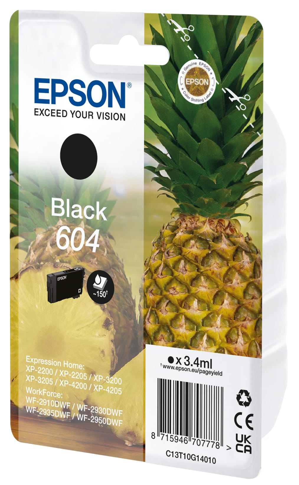 EPSON-T10G14010-8715946707778 EPSON Tintenpatrone 604 schwarz T10G14010 WF-2910/30/50 150 Seiten – Hochwertig & günstig bei ShopDeca