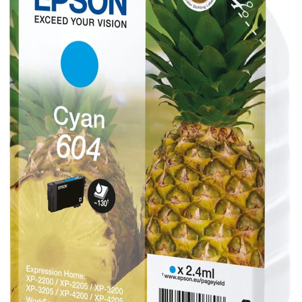 EPSON Tintenpatrone 604 cyan T10G24010 WF-2910/30/50 130 Seiten