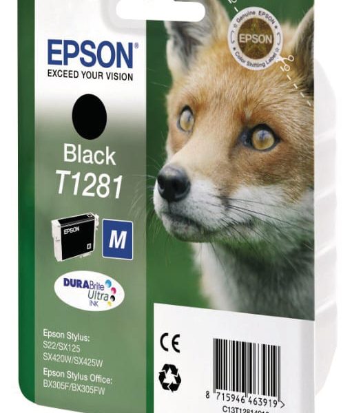 EPSON Tintenpatrone schwarz T128140 Stylus S22 5.9ml