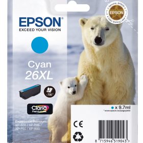 EPSON Tintenpatrone 26XL cyan T263240 XP 700/800 700 Seiten