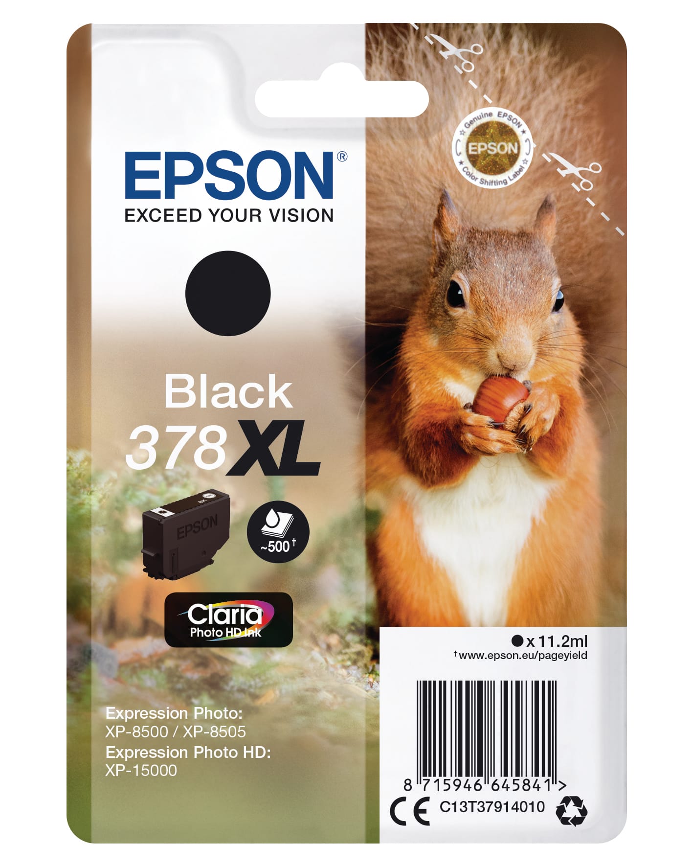 EPSON-T379140-8715946645841 EPSON Tintenpatrone 378XL schwarz T379140 XP-8500/8505/15000 500 Seiten – Hochwertig & günstig bei ShopDeca