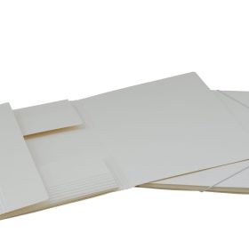 EROLA Gummibandmappe 650my A4 33299 weiss Pressspan 3 Klappen