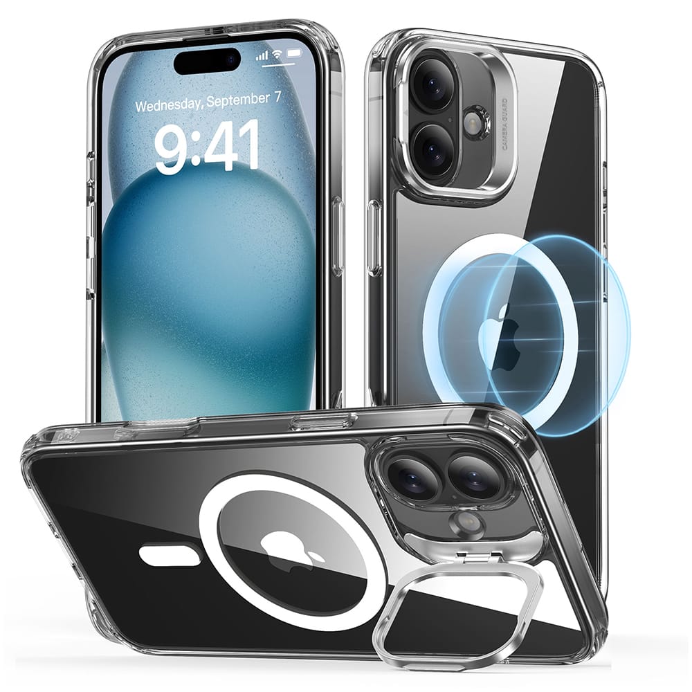 ESR-1A74701-4894240217436 ESR Classic Hybrid Case MagSafe 1A74701 +Stand iPhone 16 Clear – Hochwertig & günstig bei ShopDeca