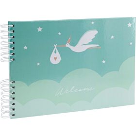 EXACOMPTA Spiralalbum 32x22cm 16334E blau, Storch 50 Seiten