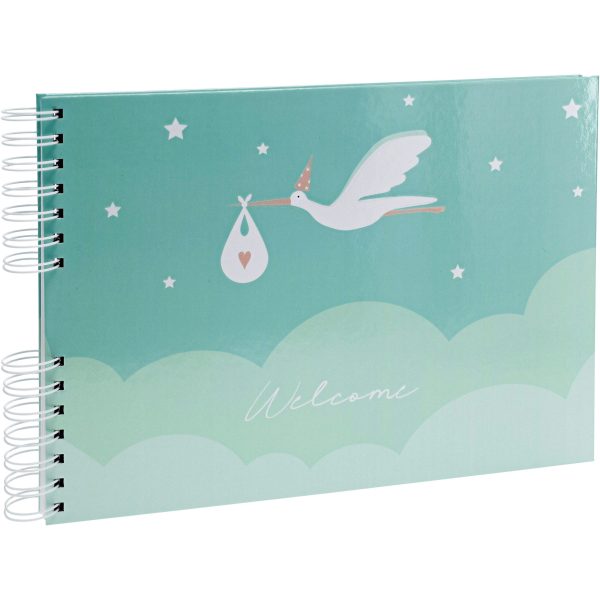 EXACOMPTA Spiralalbum 32x22cm 16334E blau, Storch 50 Seiten