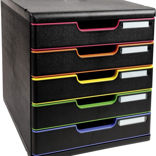 EXACOMPTA Ablagebox Modulo Classic 301914D 5 Schubladen, harlekin