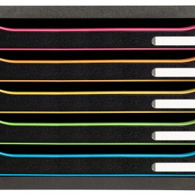 EXACOMPTA Schubladenbox Big-Box Plus 308914D schwarz/Harlekin, 5 Schubl.