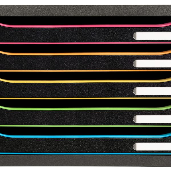 EXACOMPTA Schubladenbox Big-Box Plus 308914D schwarz/Harlekin, 5 Schubl.