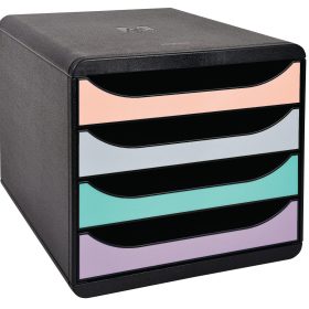 EXACOMPTA Schubladenbox Aquarel A4+ 3104296D Big Box, schwarz/glossy