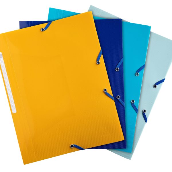 EXACOMPTA Gummibandmappe A4 55110E sortiert PP, 3 Klappen