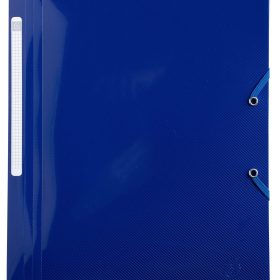 EXACOMPTA Gummibandmappe A4 55112E marineblau PP, 3 Klappen