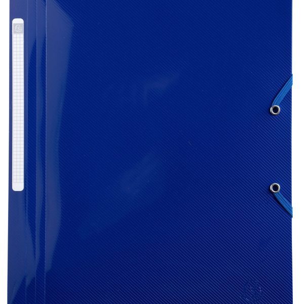 EXACOMPTA Gummibandmappe A4 55112E marineblau PP, 3 Klappen