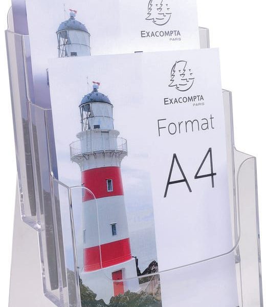 EXACOMPTA Prospekthalter A4 74158D transparent 155x237x339mm