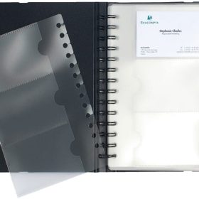 EXACOMPTA Visitenkarten-Buch 145x220mm 75034E schwarz 120 Karten