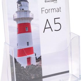 EXACOMPTA Prospekthalter A5 75058D transparent 73x173x214mm