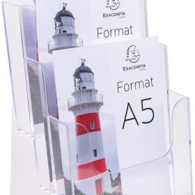 EXACOMPTA Prospekthalter A5 75158D transparent 154x181x280mm