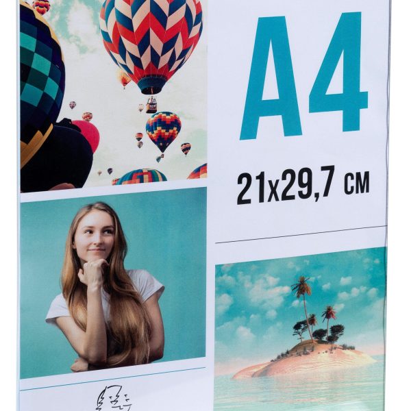 EXACOMPTA Tischaufsteller A4 84158D transparent, T-Form hoch