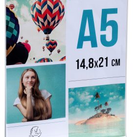 EXACOMPTA Tischaufsteller A5 85158D transparent, T-Form hoch