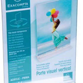 EXACOMPTA Tischaufsteller A6 86158D transparent, T-Form hoch