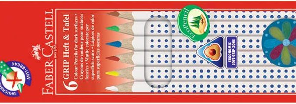 FABER-CASTELL Kreide Grip 113210 6 Farben ass. Etui