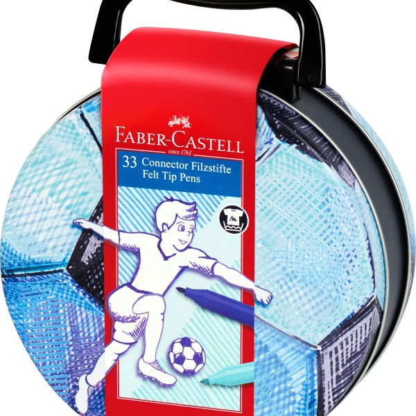 FABER-CASTELL Connector Filstifte 155538 Fussballcase