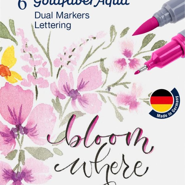 FABER-CASTELL Goldfaber Dual Marker 164524 Lettering, 6 couleurs