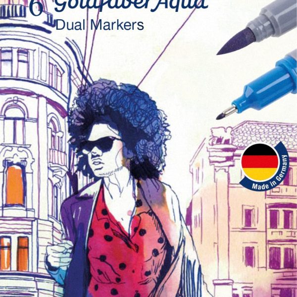 FABER-CASTELL Goldfaber Dual Marker 164606 6 couleurs, Etui