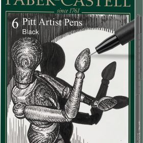 FABER-CASTELL Artist Pen Tuschestift 167154 schwarz 6 Stk.