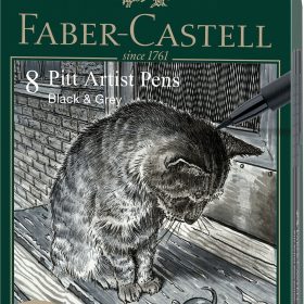 FABER-CASTELL Artist Pen Tuschestift 167171 grau, schwarz 8 Stk.