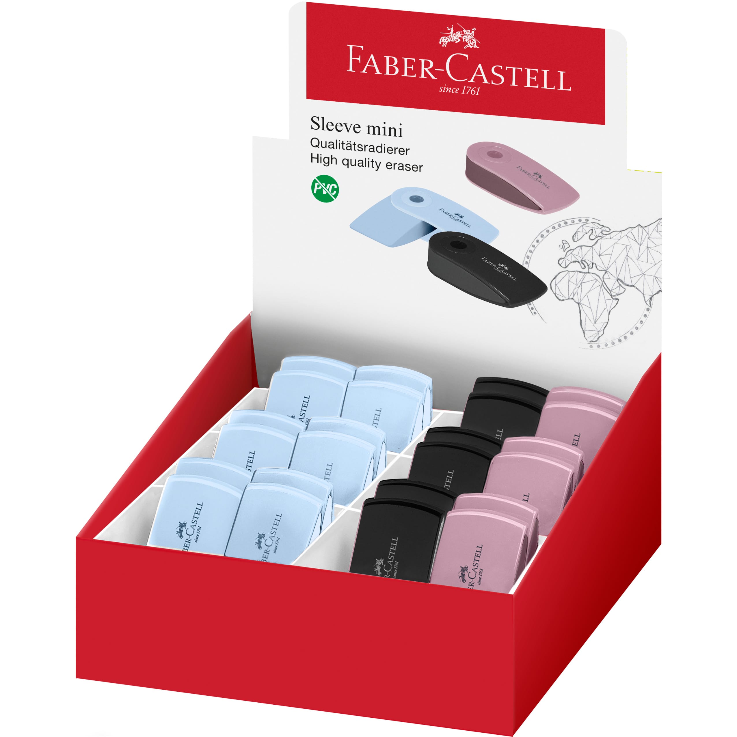 FABER-CASTELL-182477-4005401824770 FABER-CASTELL Radierer Sleeve Mini 182477 assortiert – Hochwertig & günstig bei ShopDeca