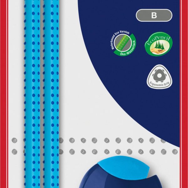 FABER-CASTELL Bleistift, Spitzer B 183587 Grip 2001 Set, 3 Farben