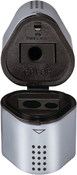 FABER-CASTELL-183800-4005401838005 FABER-CASTELL Dosenspitzer 3-fach GRIP 2001 183800 silber – Hochwertig & günstig bei ShopDeca