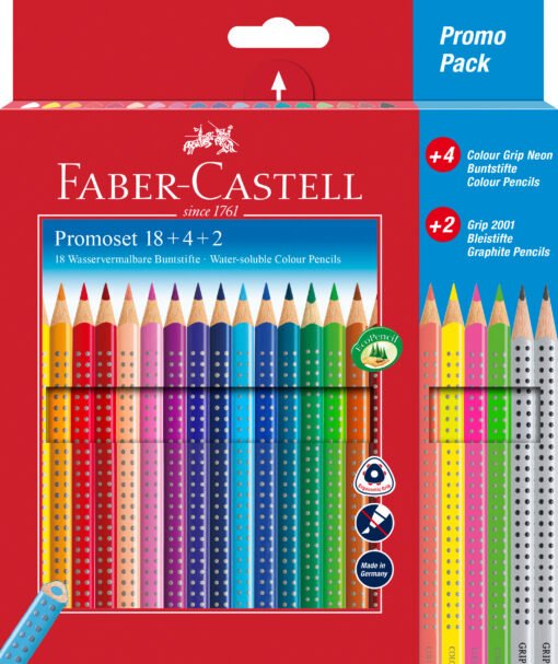 FABER-CASTELL Farbstift Colour Grip 201540 Promoset, ass. 24 Stk