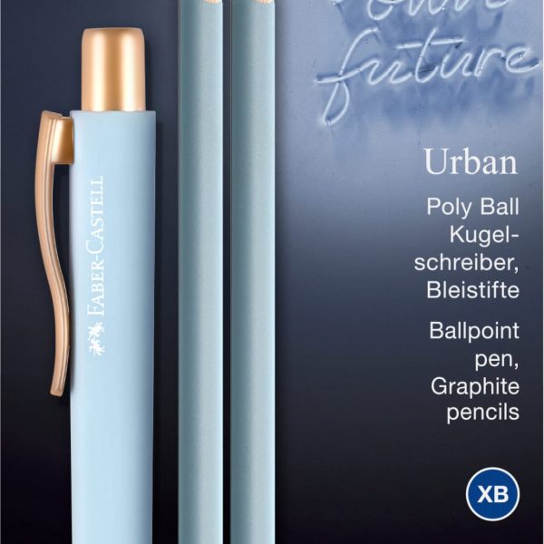 FABER-CASTELL Kugelschreiber Poly Ball Set 241123 Urban sky blue