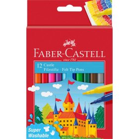 FABER-CASTELL Faserschreiber Castle 554201 12 Farben