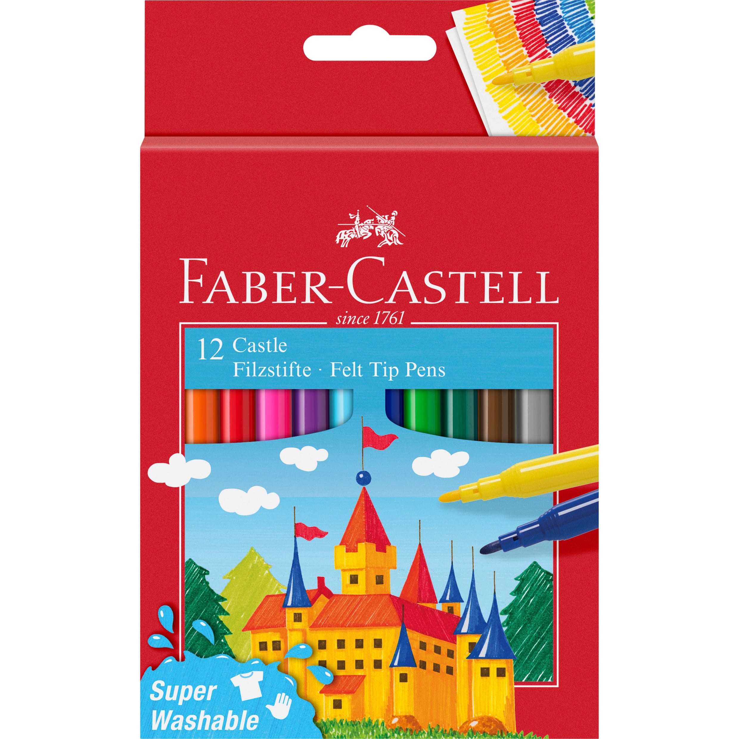 FABER-CASTELL-554201-4005405542014 FABER-CASTELL Faserschreiber Castle 554201 12 Farben – Hochwertig & günstig bei ShopDeca